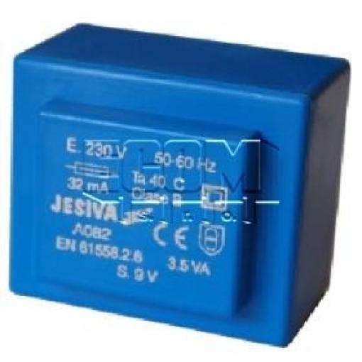 Transformátor JES E3814.35.2.09, 3,5 VA, 230 V / 2× 9 V, 190 mA