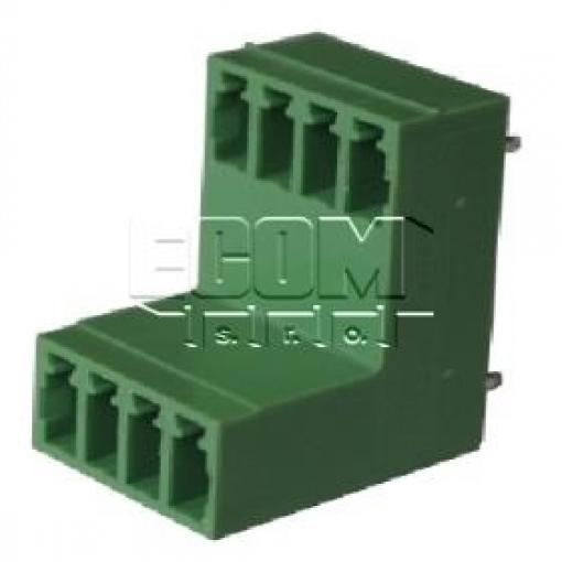Vidlice 15EDGVT-3.81-08P-14, 2×4 póly, 250 V / 7 A, zelená