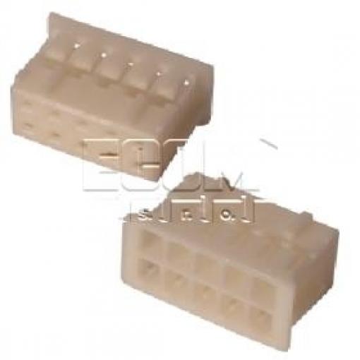 Zásuvka H2003-10PDW000R, 2×5 pinů, rozteč 2 mm, bílá