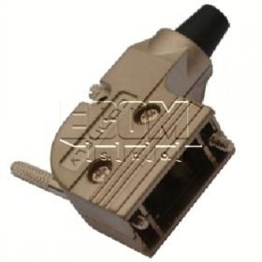 Kryt na konektor D-SUB 25 kovový 90°, DS1047-01-25M2
