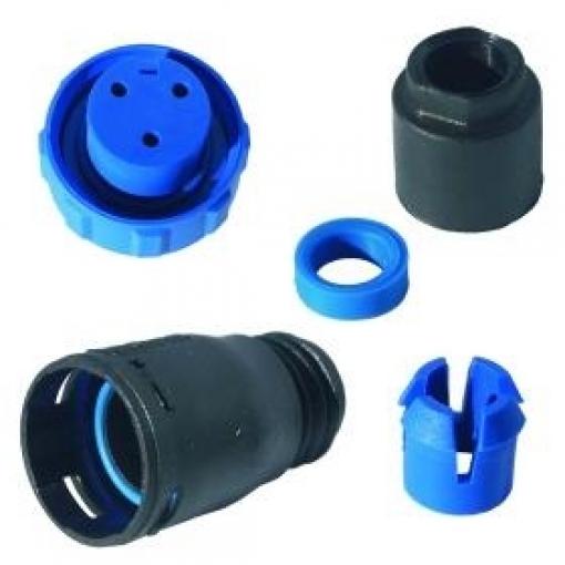 Průmyslová kruhová zásuvka PX0410-03S-5560, 3 piny, 8 A, 250 V, IP68