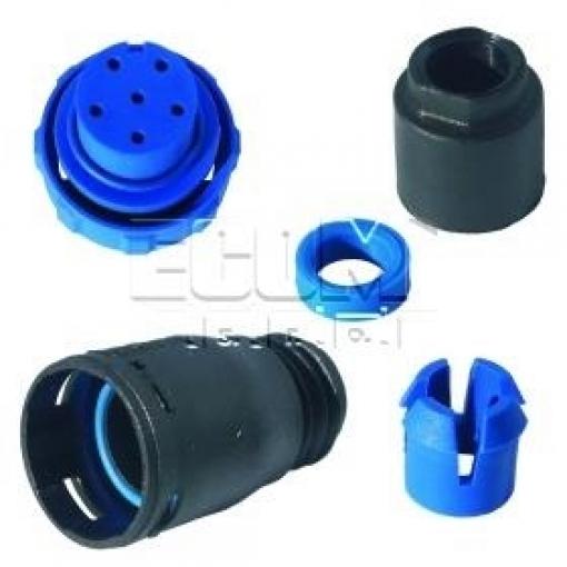 Průmyslová kruhová zásuvka PX0410-06S-4550, 6 pinů, 5 A, 125 V, IP68