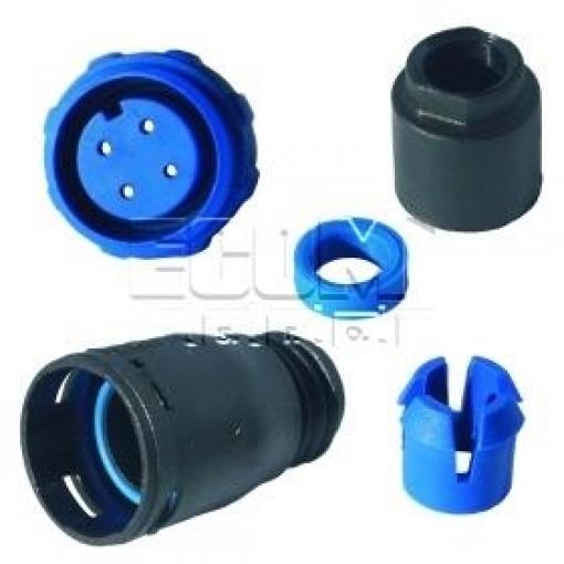 Kruhový konektor PX0411/04S/4550, zásuvka, 4 piny, 5 A, 125 V, IP68