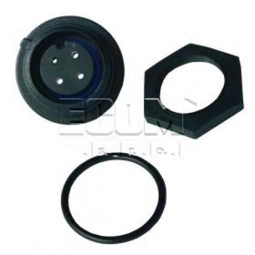 Kruhová zásuvka na panel PX0412-04S, 4 piny, 5 A / 125 V, IP68