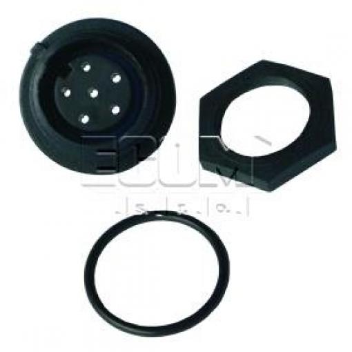 Kruhová zásuvka na panel PX0412-06S, 6 pinů, 5 A / 125 V, IP68