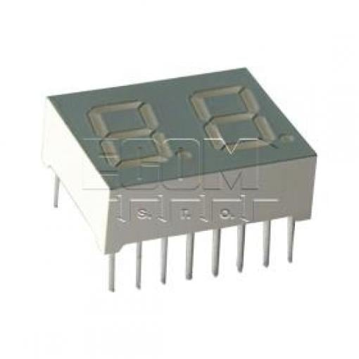 LED displej 2× 7segmentový FYD-3921BUG-21, 10 mm, zelený, SA