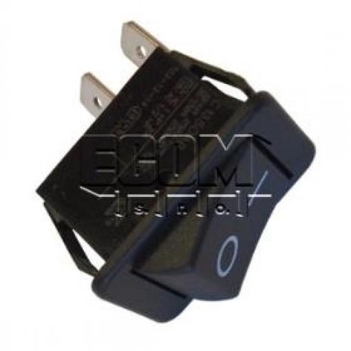Kolébkový vypínač ARL C1350AB, 2pól, 250 V / 16 A, černý