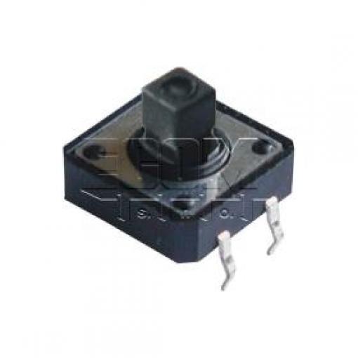 Tlačítko spínací do plošného spoje 1273HIM-160G, 12 V / 50 mA, 12×12 mm