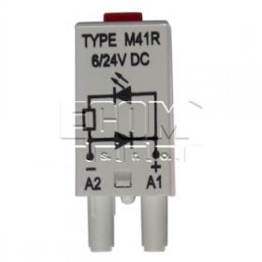Modul ochrany cívky relé LD M41R, 6/24 V DC, červený