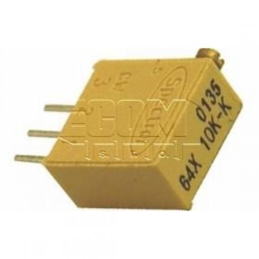 Cermetový trimr M64X104KB40, 100 kΩ, 0,5 W, 25 otáček