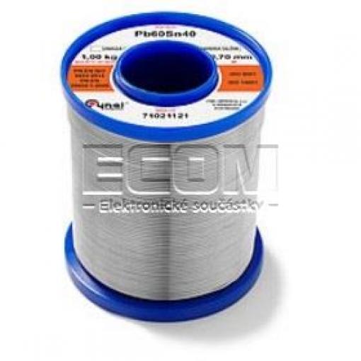 Olovnatá pájka Sn60Pb40, průměr 1 mm, 1 kg