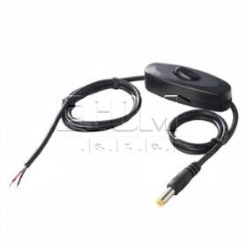 Prodlužovací kabel s vypínačem 0,8 m, konektor 2,1 × 5,5 mm