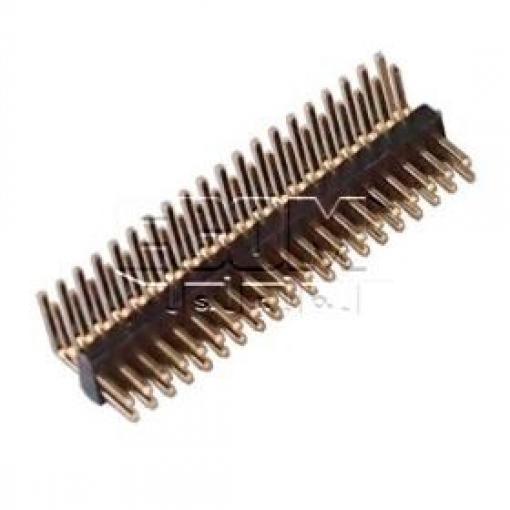 Kolíková lišta lámací C1280-40BRGAR0R, 2×20, 90°, Au, rozteč 1,27 mm