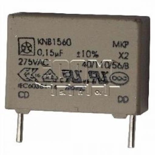 Kondenzátor radiální KNB1560CD, 0,47 µF, 275 V AC, X2, MKP