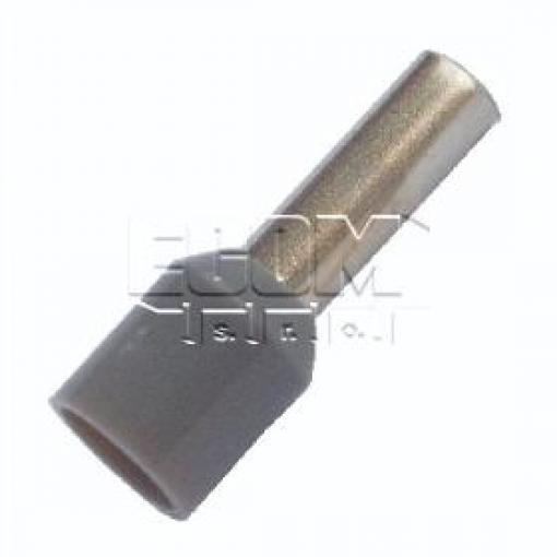 Trubičková koncovka E7512, izolovaná, 0,75 mm², 12 mm, šedá