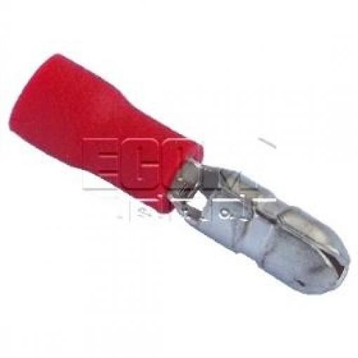 Kruhový faston MPV1-156, kolík 4 mm, 0,5–1,5 mm², červený