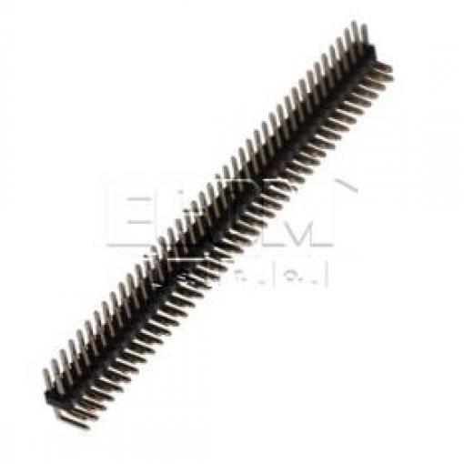Kolíková lišta lámací HSU KL-2×40, 2 řady × 40 pinů, 90°, Au