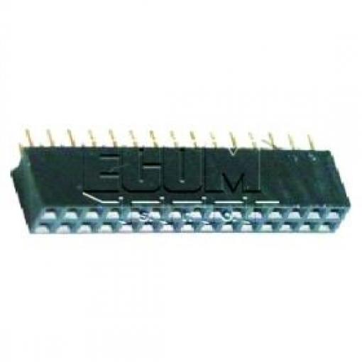 Dutinková lišta 5,5 mm, 2×5 kontaktů, rovné vývody Au, rozteč 2,54 mm