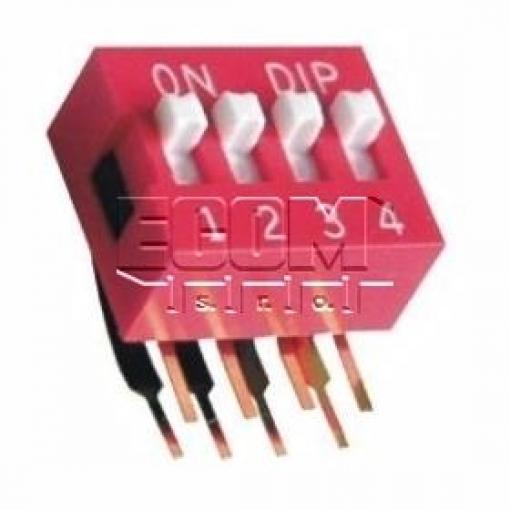 DIP spínač C8300-06ALNJR0R, 6 pólů, 90°, dlouhý hmatník, červený