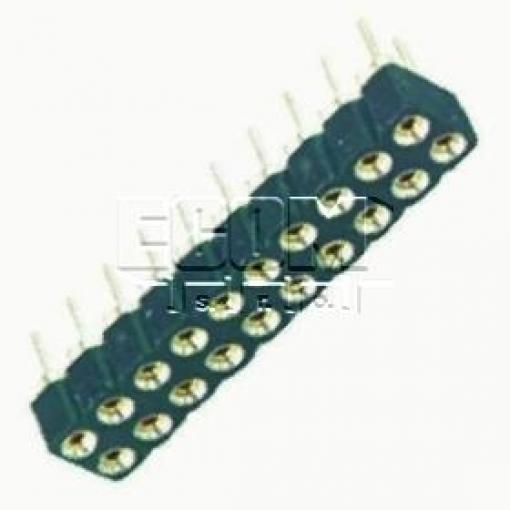 Patice DIL řadová 2×10, rozteč 2,54 mm, vývody rovné