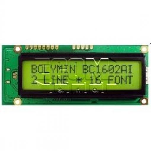 LCD modul znakový BC1602AI YPLEH, 2×16 znaků, LED podsvícení žluté