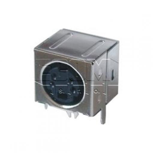 DIN zásuvka Mini C8102-06YHSB00R, 6 kontaktů, stíněná
