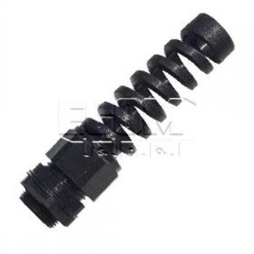 Kabelová vývodka M20×1,5, ohebná ochrana vodiče 10/14 mm, IP68, černá