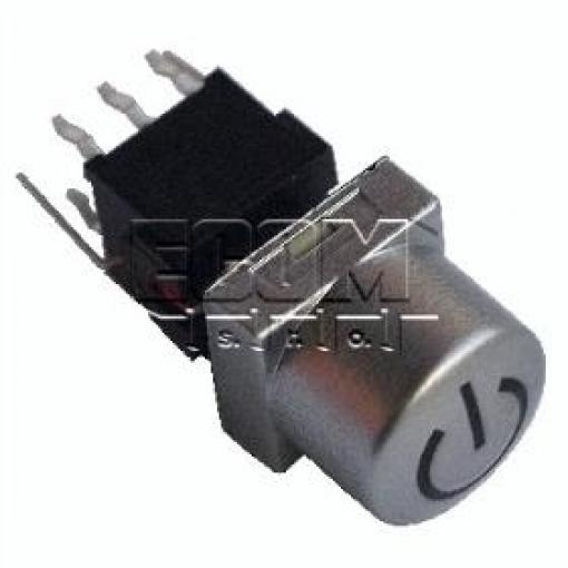 Tlačítko přepínací PB61302BL-1-101, 30 V DC / 0,1 A, LED červené