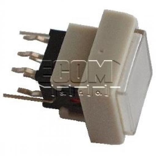Tlačítko přepínací PB6133FBL-3, 30 V DC / 0,1 A, LED zelená