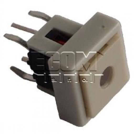 Tlačítko spínací PB6141FL-3, 12 V DC / 50 mA, s LED, do plošného spoje