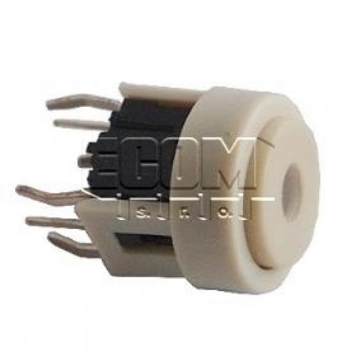 Tlačítko spínací PB6142FL-13, 12 V DC / 50 mA, s červenou LED, do plošného spoje