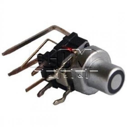 Tlačítko spínací PB6156RSL-5-102, 12 V DC / 50 mA, LED bílá, do plošného spoje