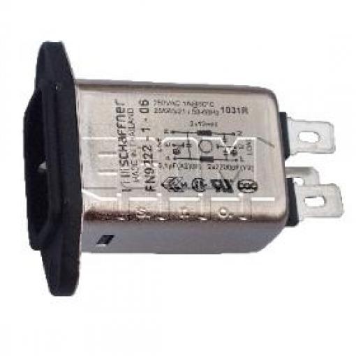 LC filtr s vidlicí FN9222-3-06, 250 V / 3 A, panel