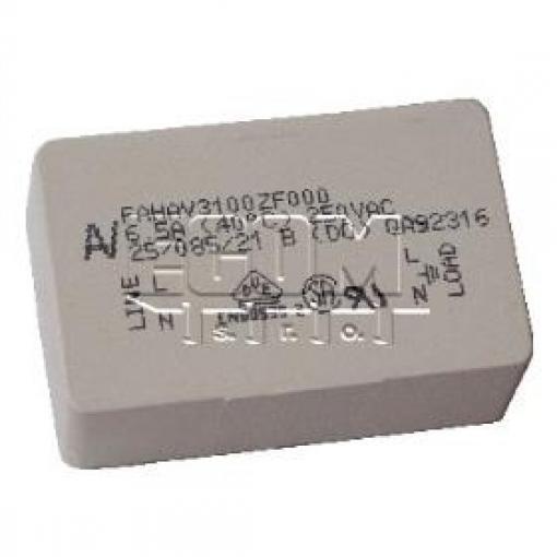 LC filtr FIL3100, 6,5 A, 2× 1 mH, 0,1 µF / 2× 2500 pF