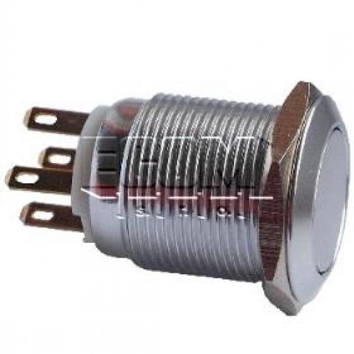 Antivandal tlačítko HBS1GQ-11/W/A, 250 V / 5 A, IP65, stříbrné