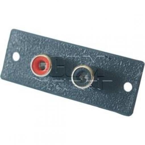 Zásuvka CINCH RCA CC-110, 2× na panelu, 53 × 20 mm