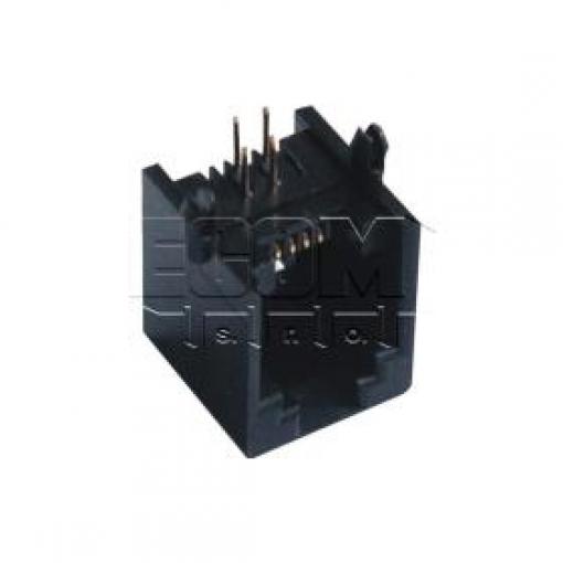 Telefonní zásuvka 4P4C (RJ10) C0059-44ABGB00R, vývody 90°