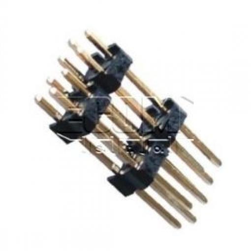 Kolíková lišta dvojitá 2×40 rovná, rozteč 2,54 mm, HSU