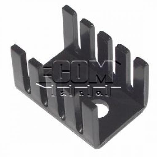 Chladič TO-220 V71102, 19 × 13 × 12 mm, černý