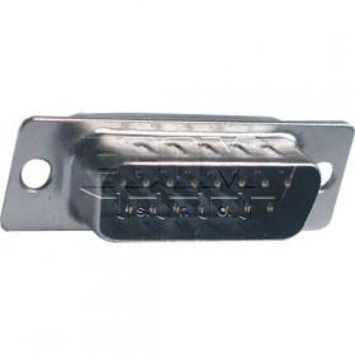 D-SUB vidlice 15 pinů C0540-15MAAASBR, pájecí žlábky