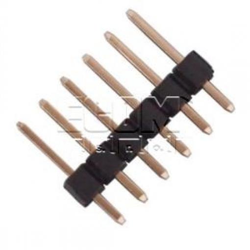 Kolíková lišta lámací 1×6, vývody rovné, rozteč 2,54 mm, Au