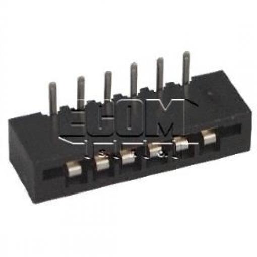 Konektor FFC/FPC 2,54 mm, 6 pinů, 90°, DS1020-06RT1D