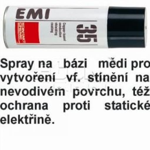Vodivý lak EMI 35, 200 ml, aerosol s měděným pigmentem