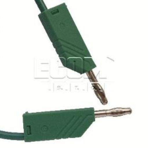 Měřící šňůra MLN 25/1 GREEN, 1 mm², 0,25 m, banánky 4 mm