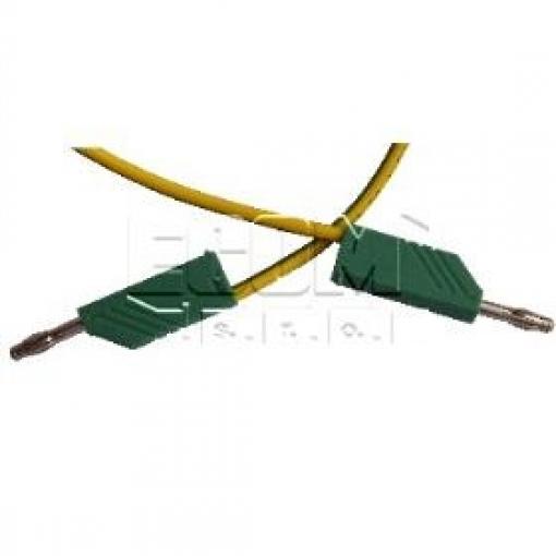 Měřící šňůra MLN 50/2,5, banánky 4 mm, 0,5 m, žluto-zelená