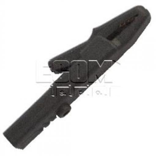 Krokosvorka izolovaná na banánek 4 mm, 30 V AC / 60 V DC, 25 A, černá