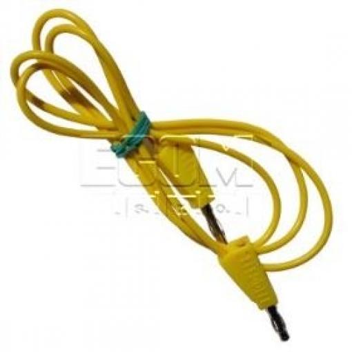 Měřící šňůra žlutá 1 m, 1 mm², banánky 4 mm