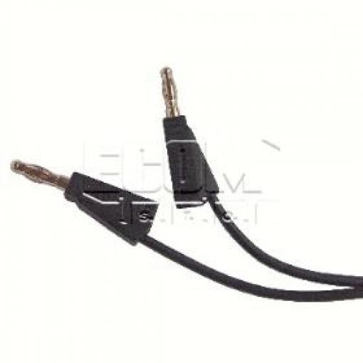 Měřící šňůra s banánky 4 mm, 1 m, černá, 1 mm²
