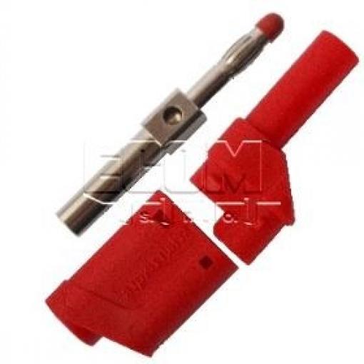 Banánek stohovatelný 4 mm, 1000 V, červený, SFK40SNI/OK/RT