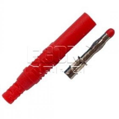 Banánek 4 mm červený, 1000 V / 32 A, pájecí